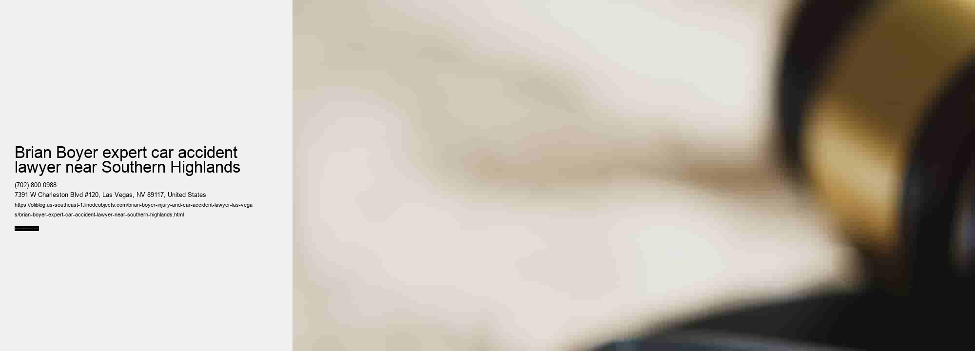 Brian Boyer expert car accident lawyer near Southern Highlands