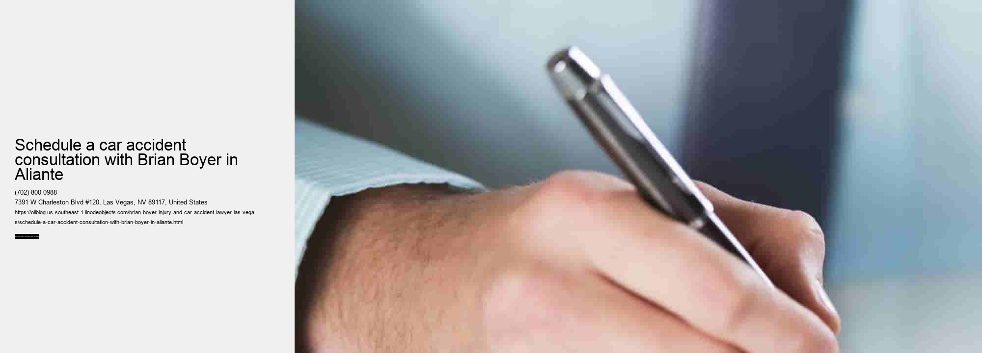 Schedule a car accident consultation with Brian Boyer in Aliante