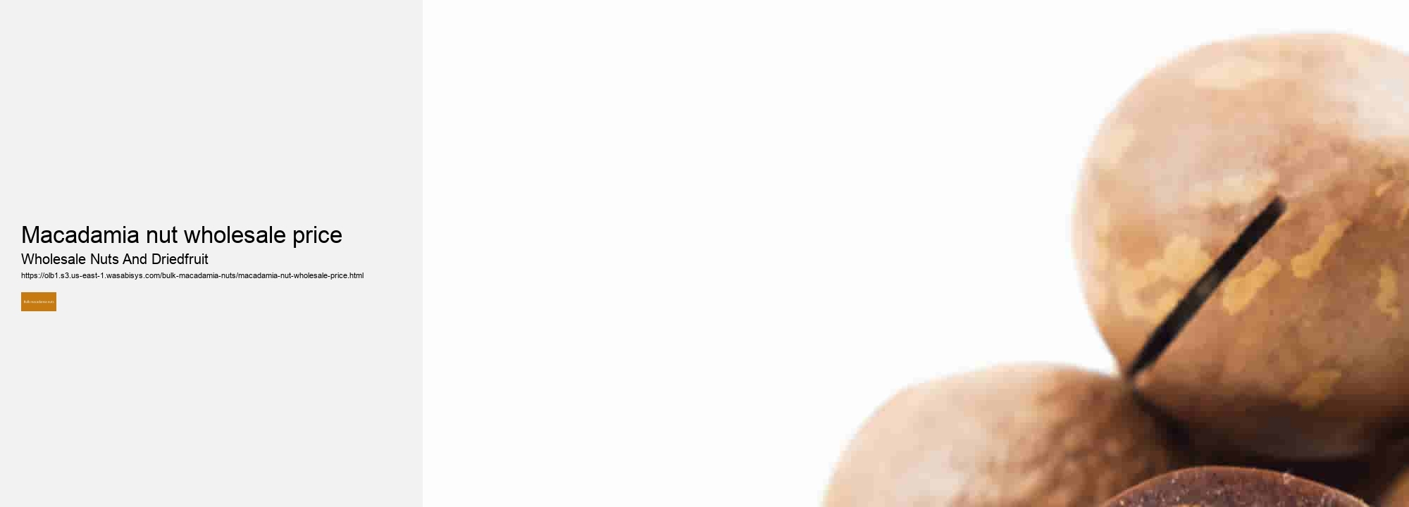 macadamia nut wholesale price